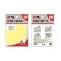 M&G 3"x3" Economic Pack Sticky Notes 100 sheets. Yellow color 76*76mm. (5 per pack)