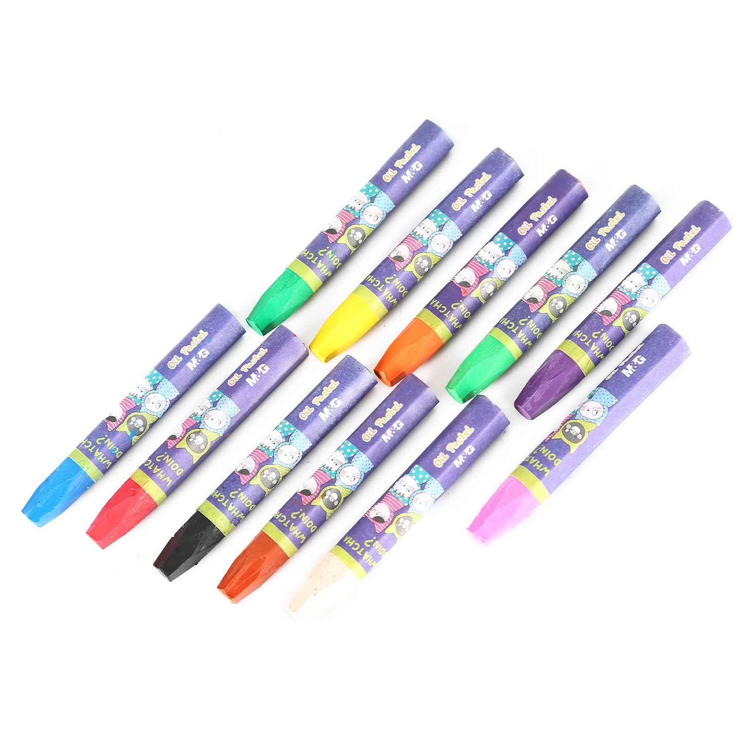 12 colors Oil Pastel-Hex shape. Diameter: 1cm. (1 per pack)