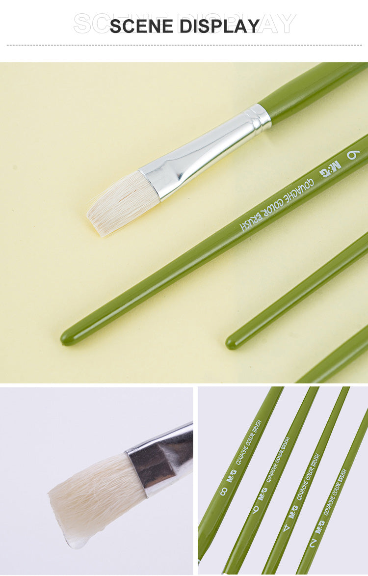 M&G Guoache Paint Brush Set 4pcs. (1 per pack)