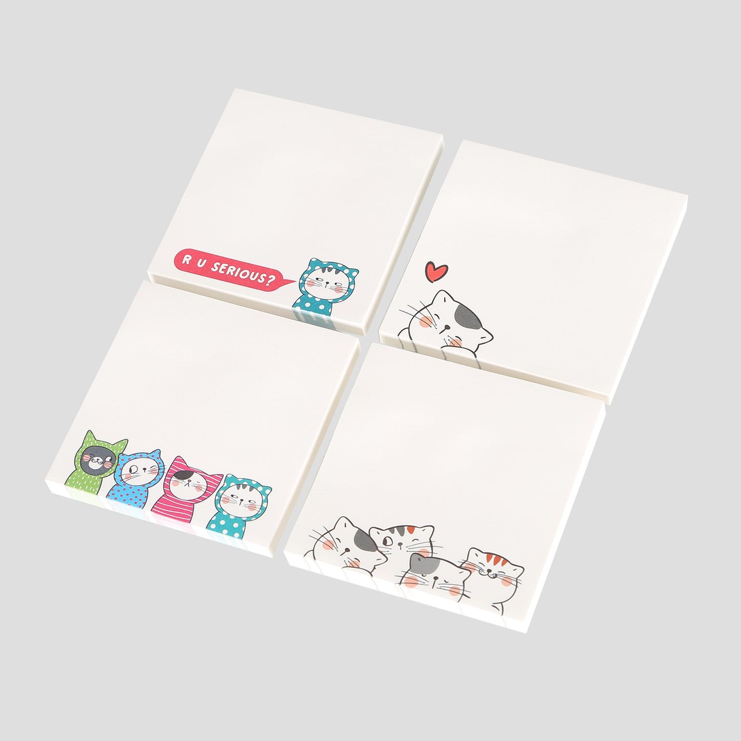 3X3'' Colorful Print Sticky note. 80 sheets. (5 per pack)