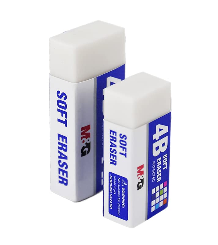 M&G Soft White Eraser 42*18*11mm. (10 per pack)