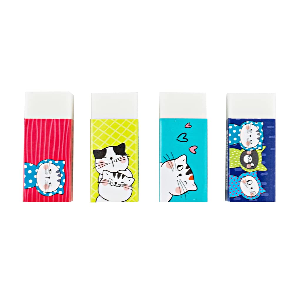 So Many Cats White Eraser. Small size. (5 per pack)