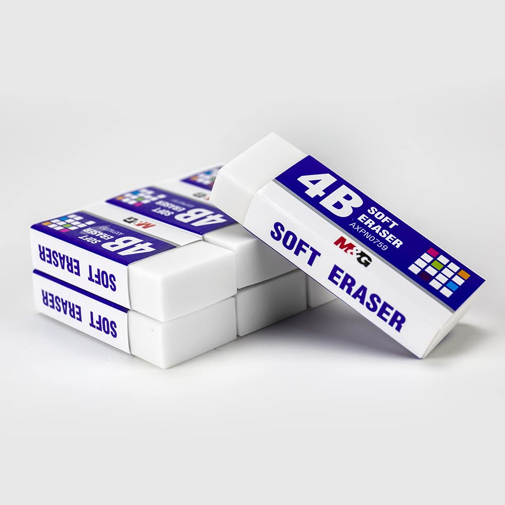 M&G Soft White Eraser 42*18*11mm. (10 per pack)