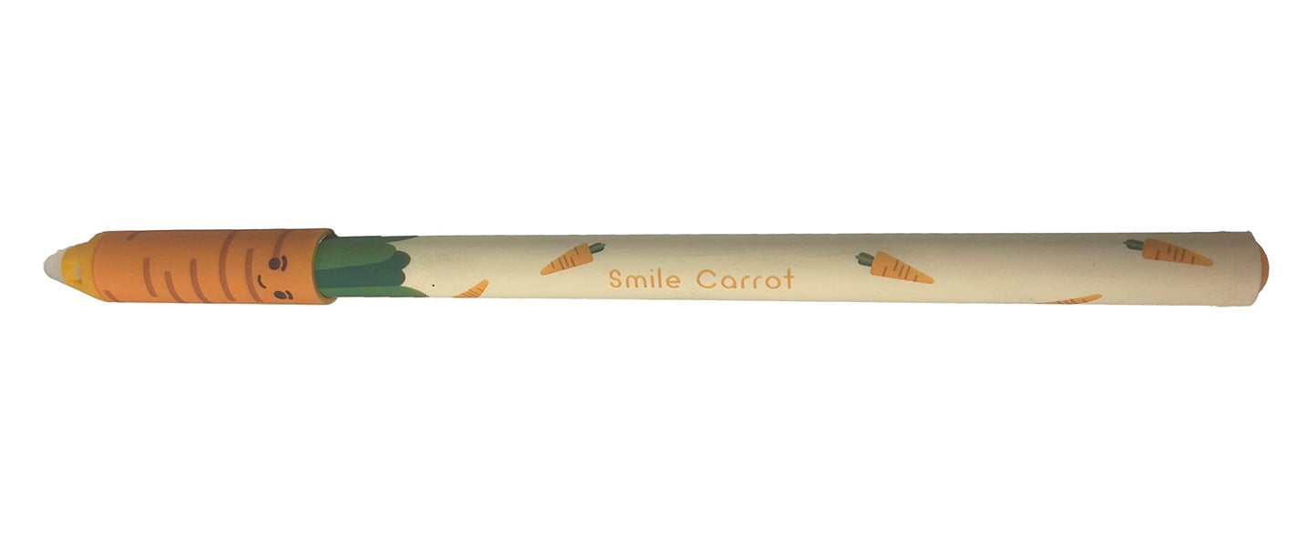 M&G "FARM STORY" Erasable Gel Pen Crystal Cute Vegetable Pattern Blue 0.5mm With eraser. (4 per pack)