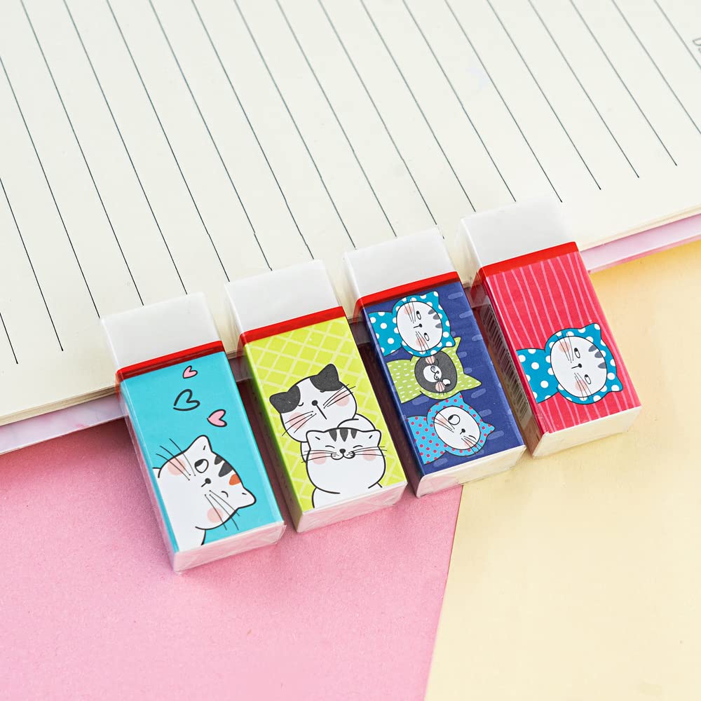 So Many Cats White Eraser. Small size. (5 per pack)