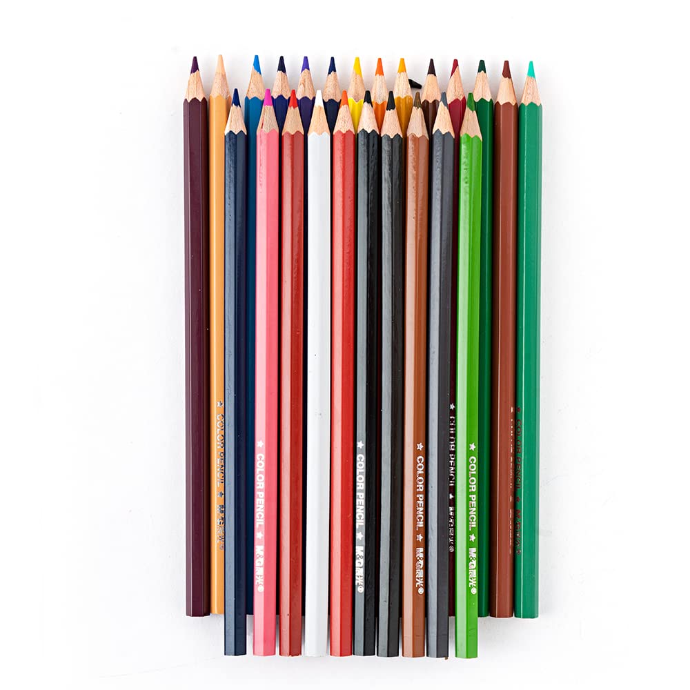 M&G Hexagon Color Pencil 24 colors. Flat Box Package. (1 per pack)