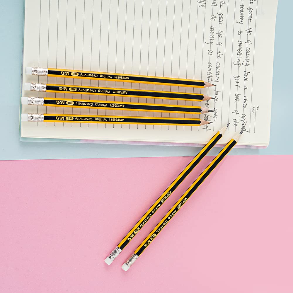 M&G Pencil hexagon with eraser 2B. (10 per pack)