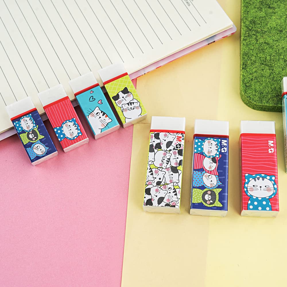 So Many Cats White Eraser. Small size. (5 per pack)