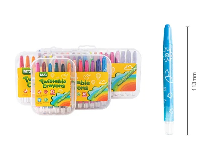 M&G Twistable Crayon 24 colors. PP Box Package. (1 per pack)