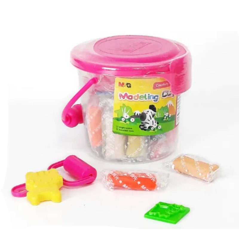 M&G Modelling Clay 24 colors. PP Drum Package. (1 per pack)