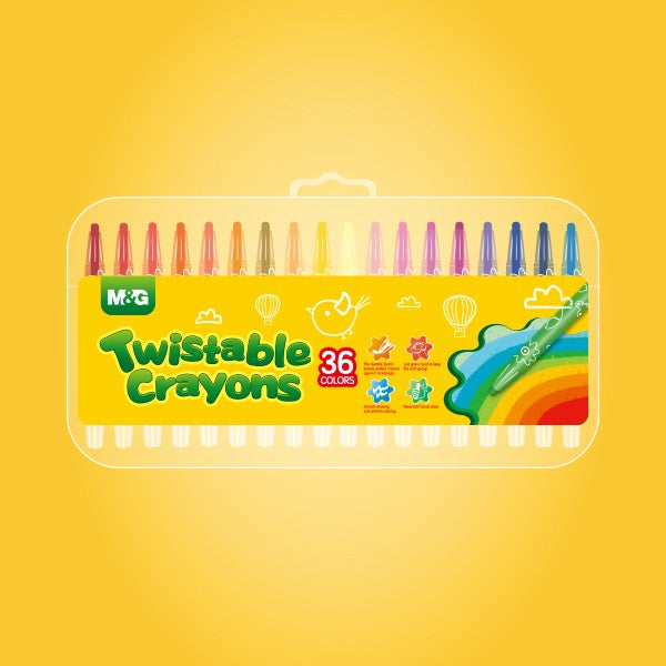 M&G Twistable Crayon 36 colors. PP Box Package. (1 per pack)