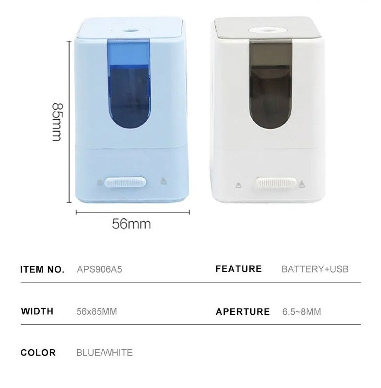 M&G Multi-Functional Electric Pencil Sharpener with 2 Model (Flat/Sharp Tip). (1 per pack)