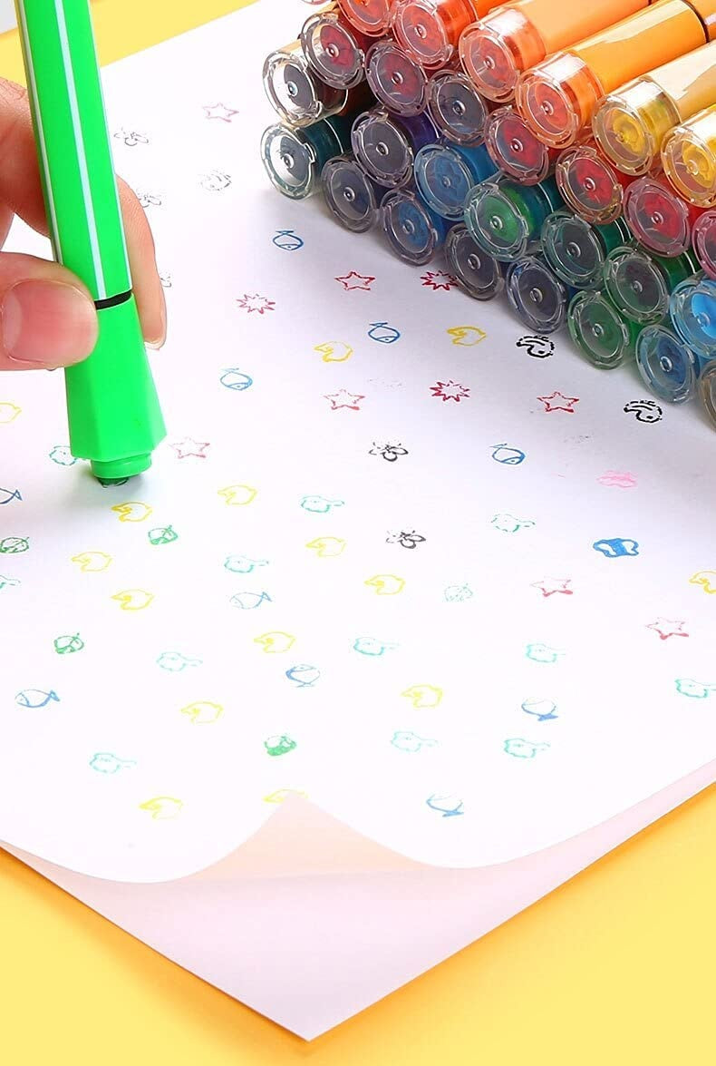 M&G Stamp Water Color Pen Hexagon. Washable. 12 colors. (1 per pack)