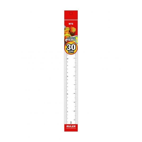 M&G Plastic PS Ruler 30cm. (4 per pack)