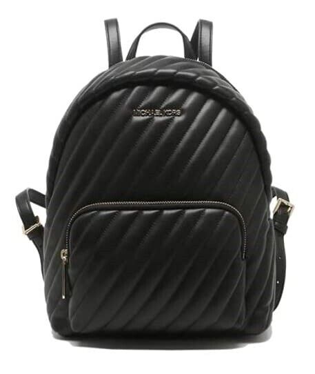 Michael Kors Erin Medium Vegan Faux Leather Quilted Backpack Bookbag (Black/Gold) Michael Kors Erin Medium Vegan Faux Leather Quilted Backpack Bookbag (Black/Gold)