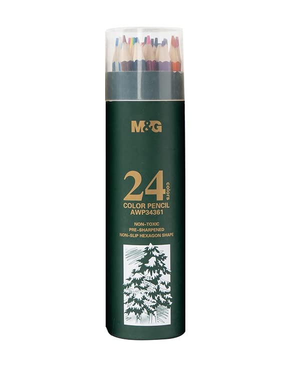 M&G Hexagon Color Pencil. Oil-based. 24 colors. (1 per pack)