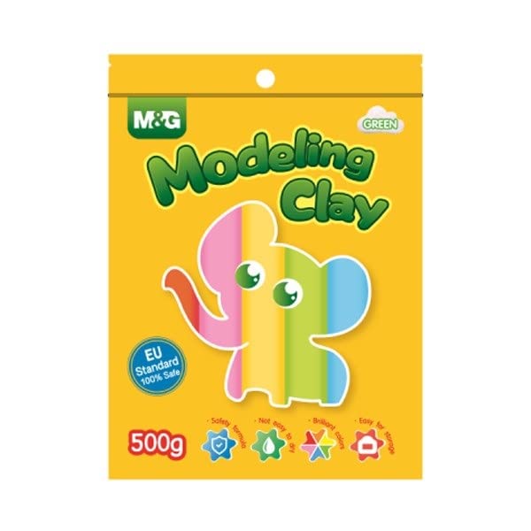 M&G Modelling Clay 6 colors. 110g OPP Bag Package. (1 per pack)
