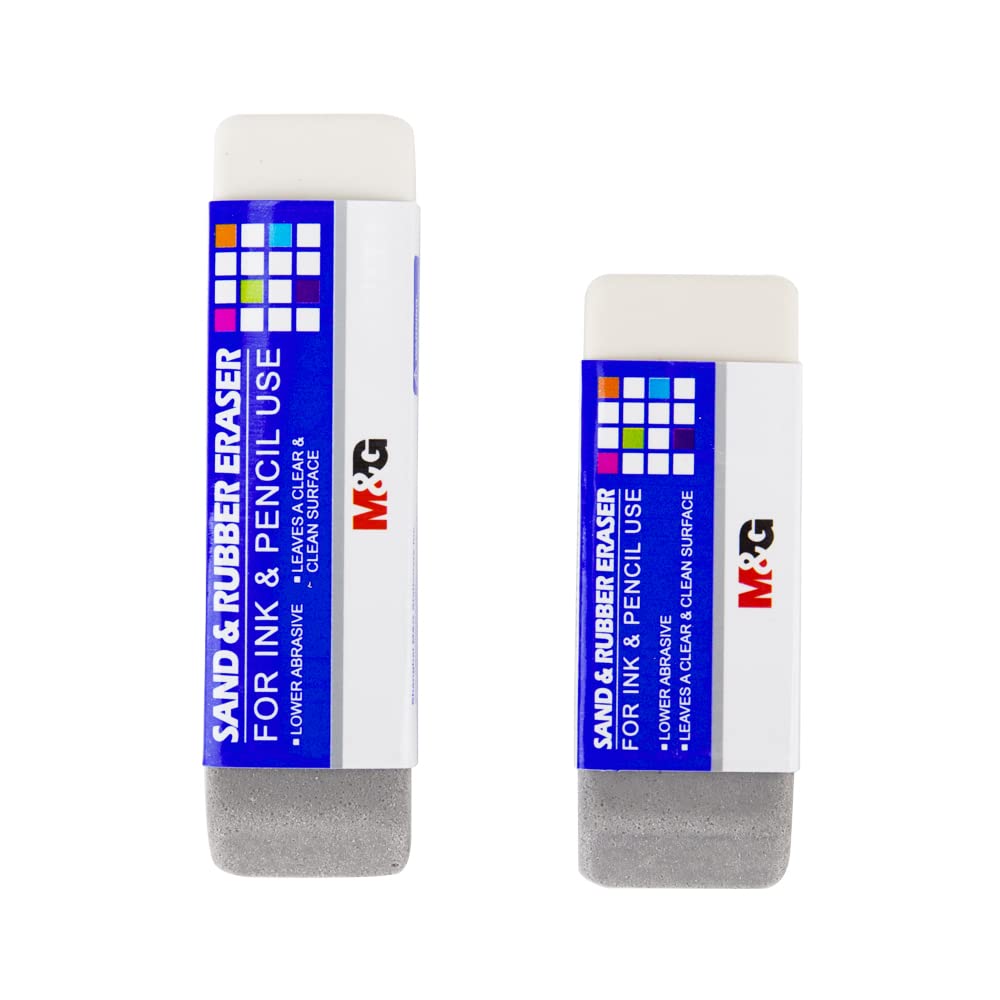 M&G Sand & Rubber Eraser, for ink and pencil. (5 per pack)