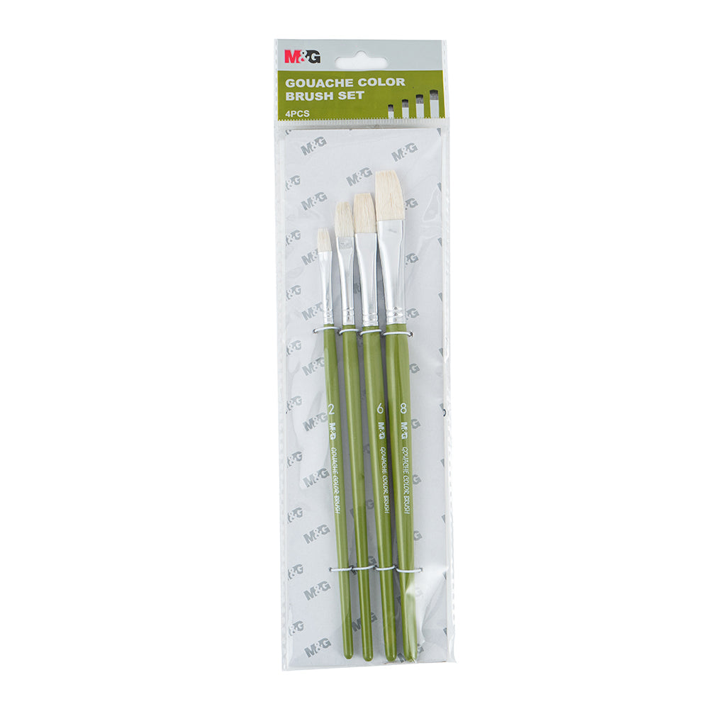 M&G Guoache Paint Brush Set 4pcs. (1 per pack)