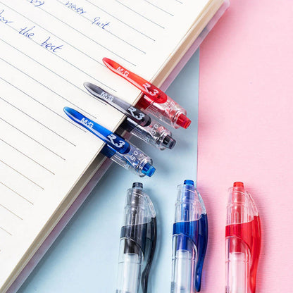 M&G Retractable Gel Pen Red 0.5mm. Comfort Rubber grip. (5 per pack)