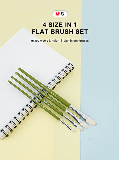 M&G Guoache Paint Brush Set 4pcs.  (1 per pack)
