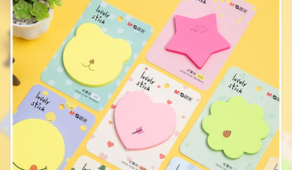 M&G Lovely Shapes Neon Color Sticky Notes. 60 sheets 76x76mm.  (6 per pack)