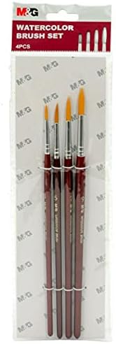M&G Water Color Paint Brush Set 4pcs.  (1 per pack)
