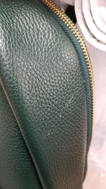 Michael Kors - Erin Medium Green Studded Leather Backpack (One Small Scratch In The Leather)