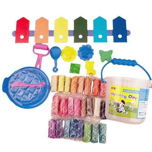 M&G Modelling Clay 24 colors. PP Drum Package.  (1 per pack)