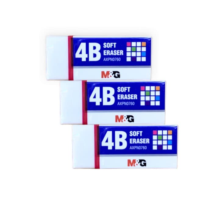 M&G Soft White Eraser 52*23*11mm.  (10 per pack)
