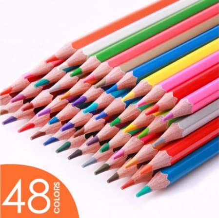 M&G Watercolor Hegaxon Colored Pencil. 48 colors. Metal Box Package.  (1 per pack)