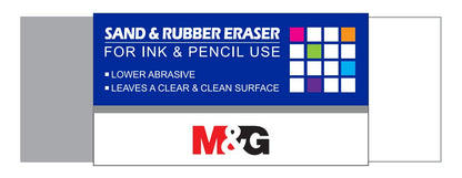 M&G Sand & Rubber Eraser, for ink and pencil.  (5 per pack)