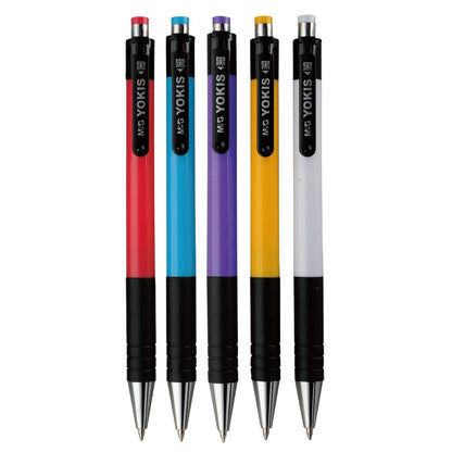 M&G Retractable Ball Pen 0.7mm blue. Comfort rubber grip.  (10 per pack)