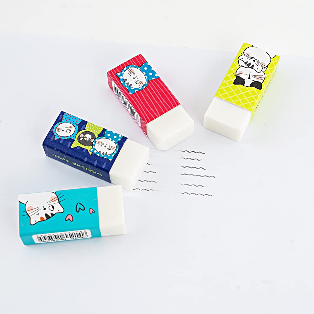 So Many Cats White Eraser. Small size. (5 per pack)