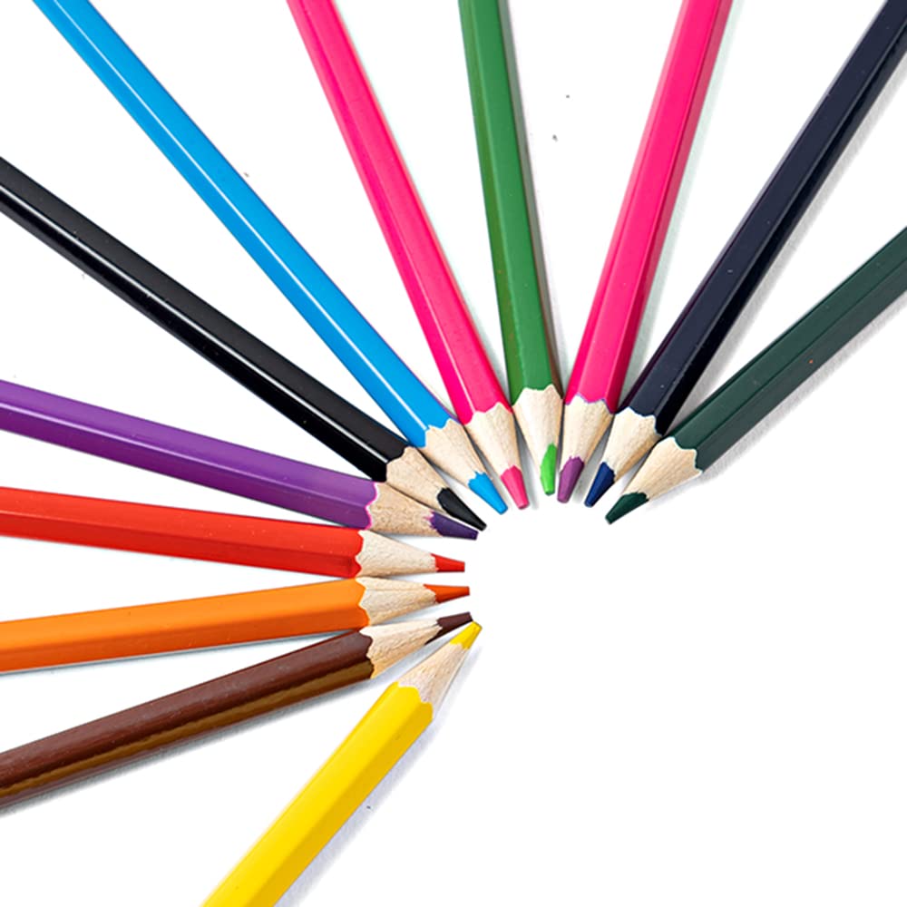 M&G Hexagon Color Pencil. Oil-based. 12 colors.  (1 per pack)