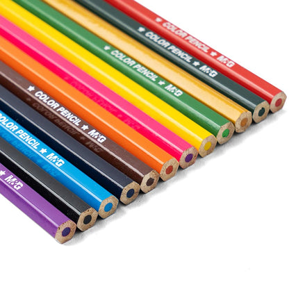 M&G Hexagon Color Pencil. Oil-based. 12 colors.  (1 per pack)