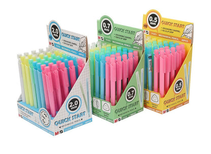 M&G Triangle Mechanical Pencil . Ergonomic Non-slip Grip HB 0.5mm.   (4 per pack)
