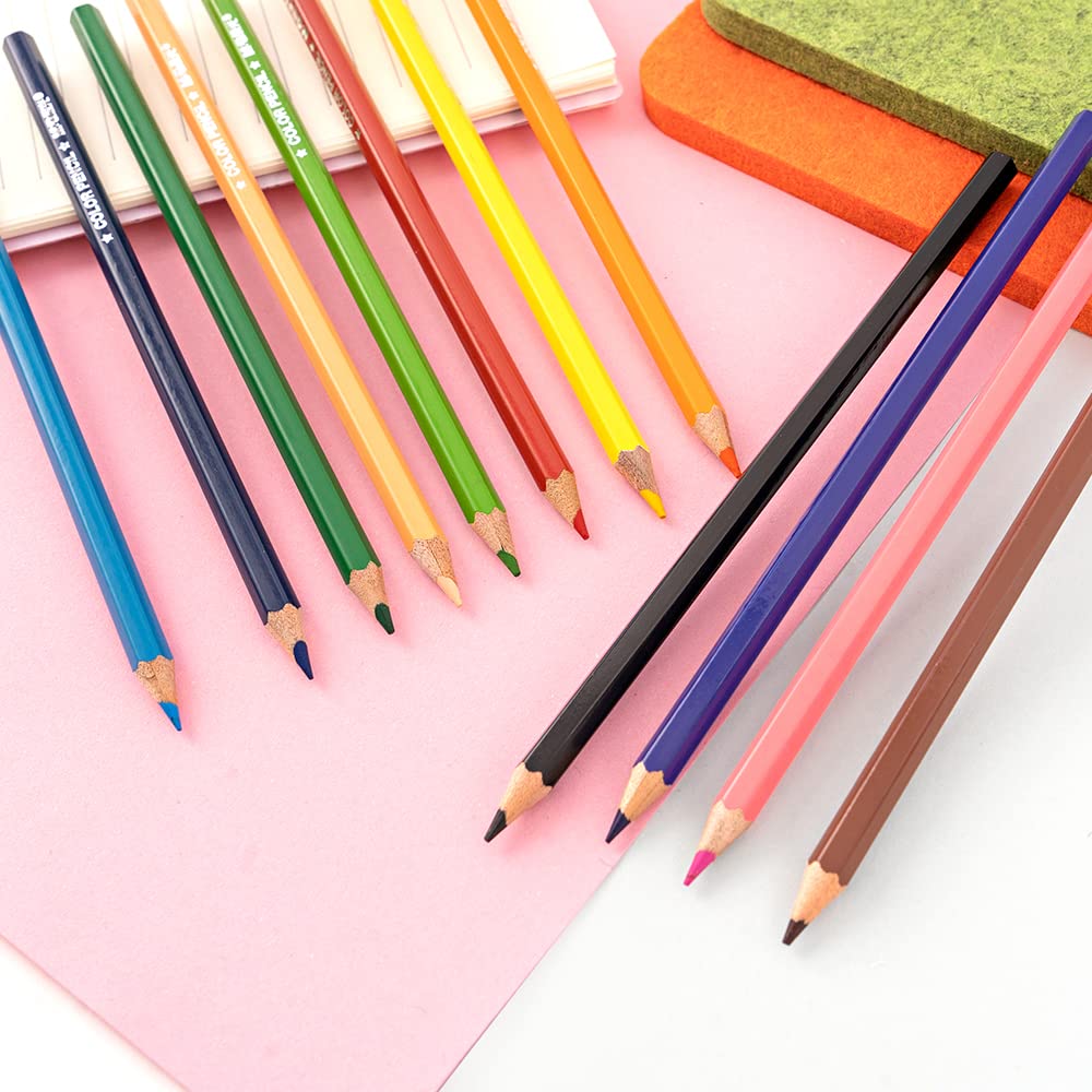 M&G Hexagon Color Pencil 12 colors. Flat Box Package.  (1 per pack)