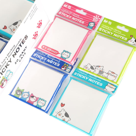 3X3'' Colorful Print Sticky note. 80 sheets.  (5 per pack)