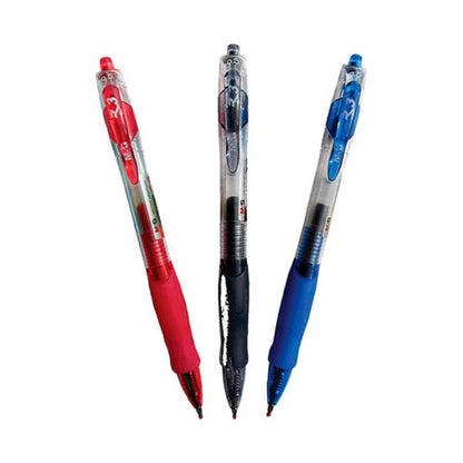M&G Retractable Gel Pen Red 0.5mm. Comfort Rubber grip. (5 per pack)