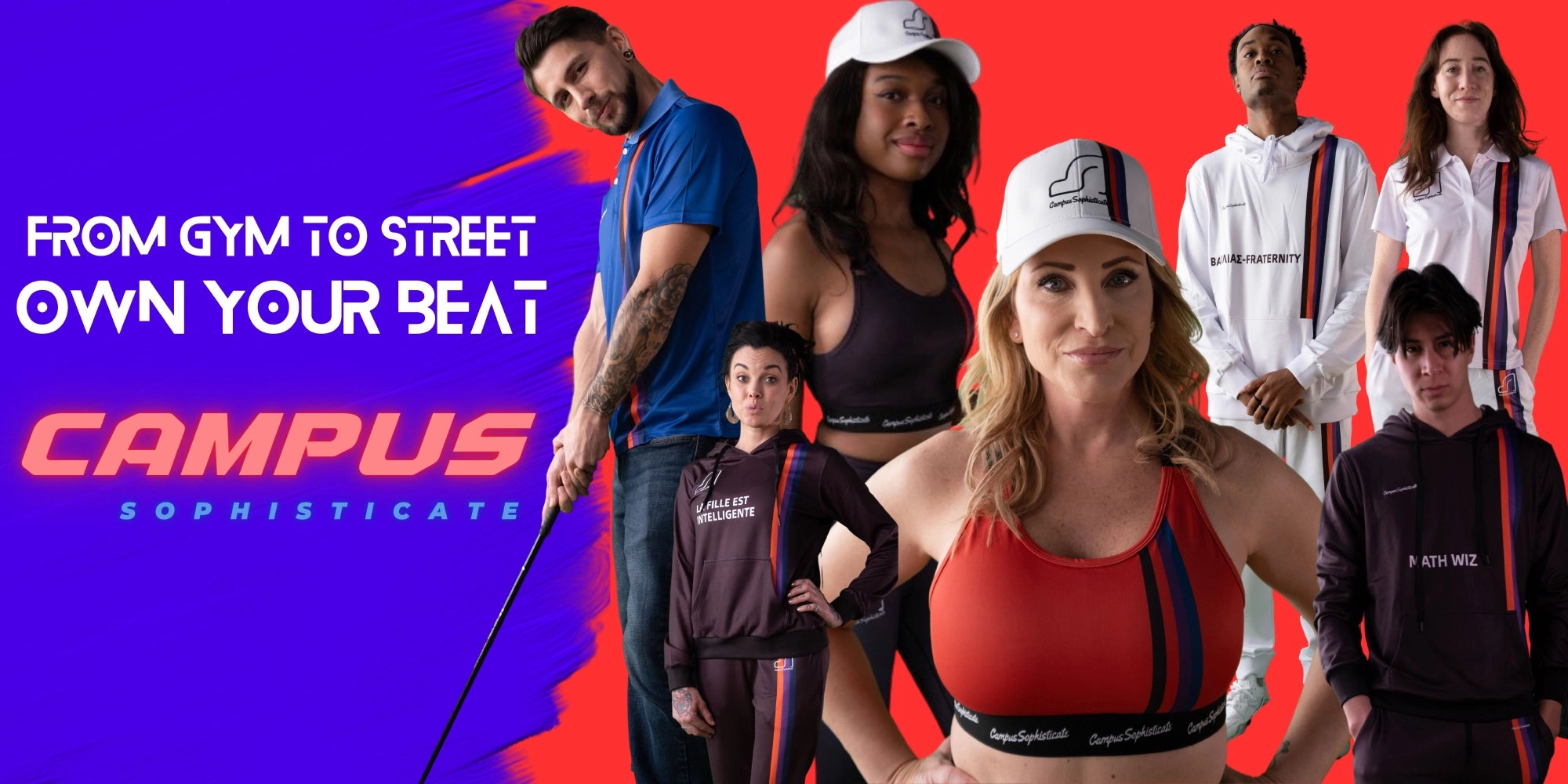athletes wearing activewear of campussophisticate brand