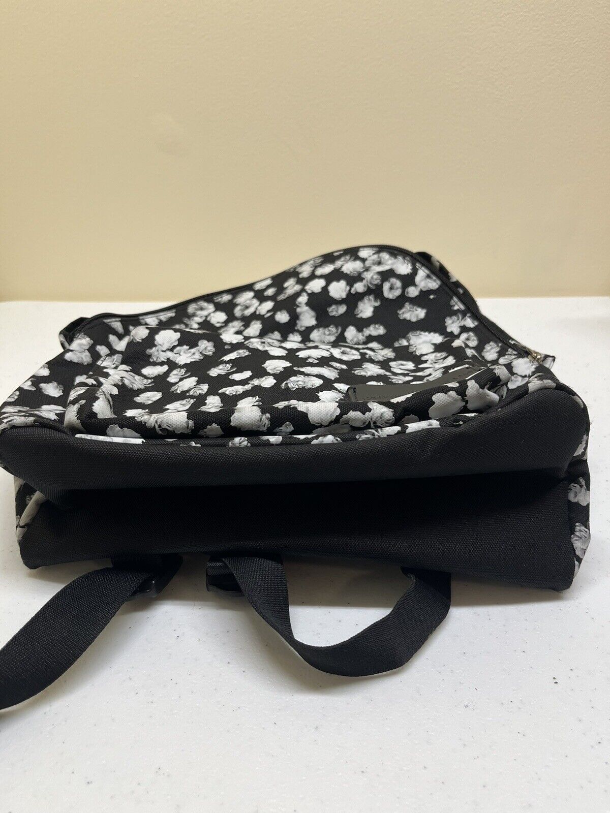 Calvin Klein - Black and White Floral Print Backpack