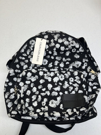 Calvin Klein - Black and White Floral Print Backpack