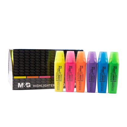 M&G Scented Highlighter 6 colors. Yellow/Blue/Green/Purple/Pink/Orange.   (6 per pack)