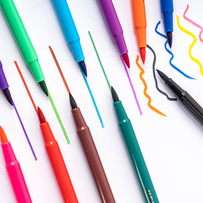 M&G Soft Brush Water Color Pen. Washable. 18 colors.  (1 per pack)
