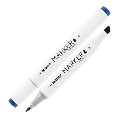M&G Soft Brush Double-Tip Round Marker. 24 colors.  (1 per pack)