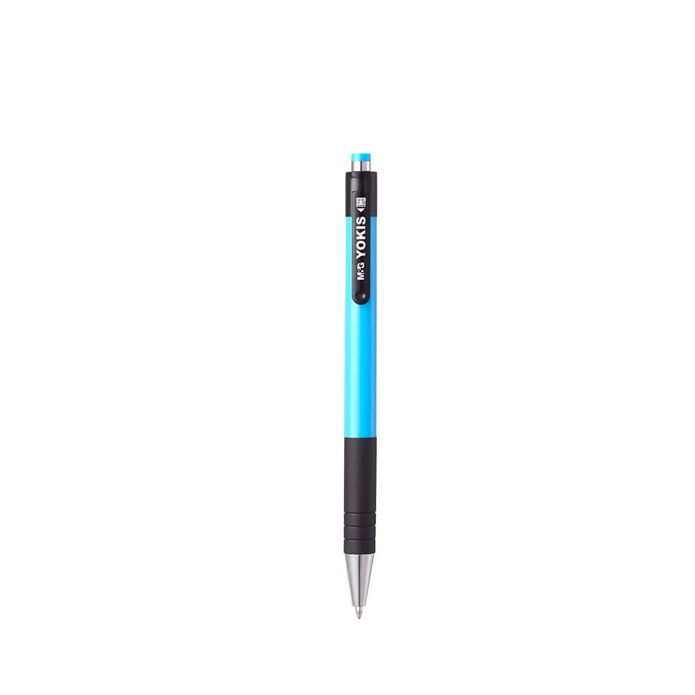 M&G Retractable Ball Pen 0.7mm Black. Comfort Rubber Grip. (10 per pack)