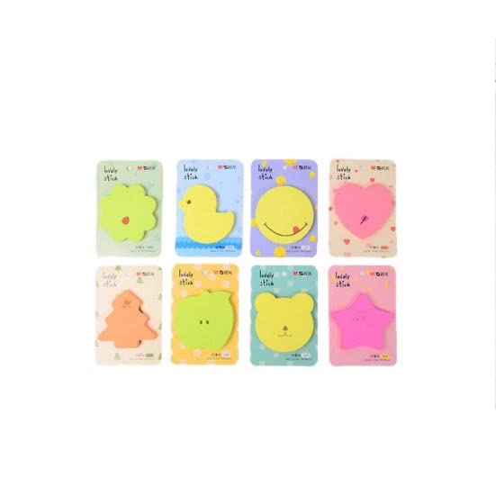 M&G Lovely Shapes Neon Color Sticky Notes. 60 sheets 76x76mm.  (6 per pack)