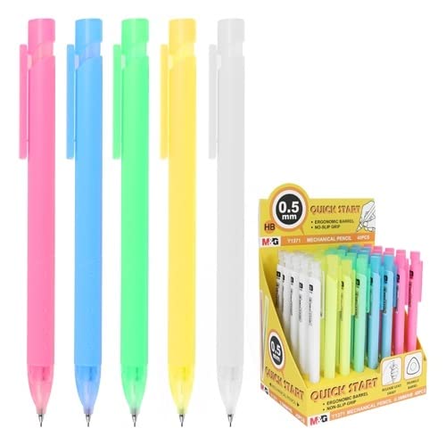 M&G Triangle Mechanical Pencil. Ergonomic Non-slip Grip HB 0.7mm.   (4 per pack)