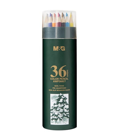 M&G Hexagon Color Pencil. Oil-based. 36 colors.  (1 per pack)
